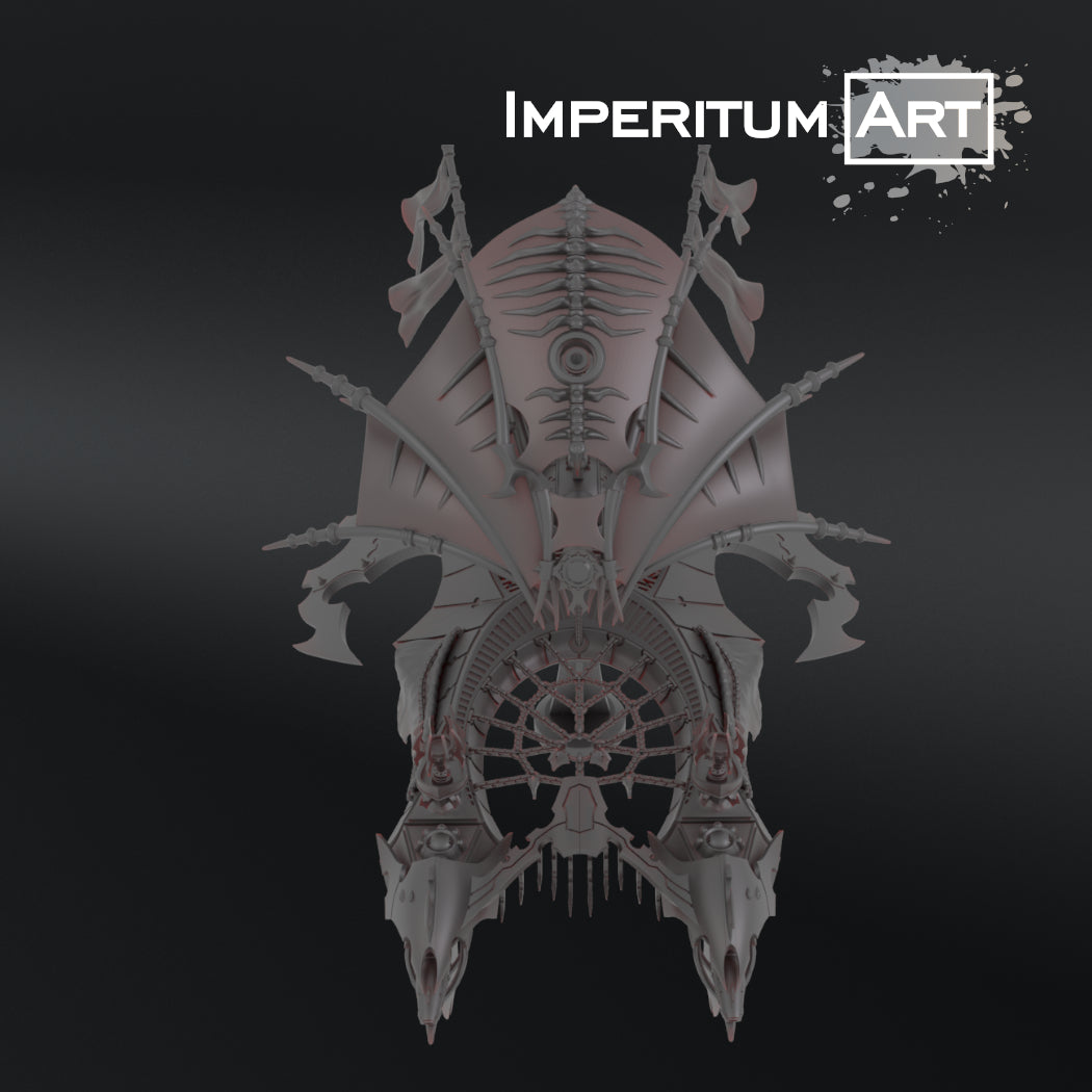 Command Barge - Flag Ship of the Deadly Dark Elves Armada - by Imperium Art Miniatures- Tabletop RPG Miniature - Roleplaying 3D Printed Fantasy Mini