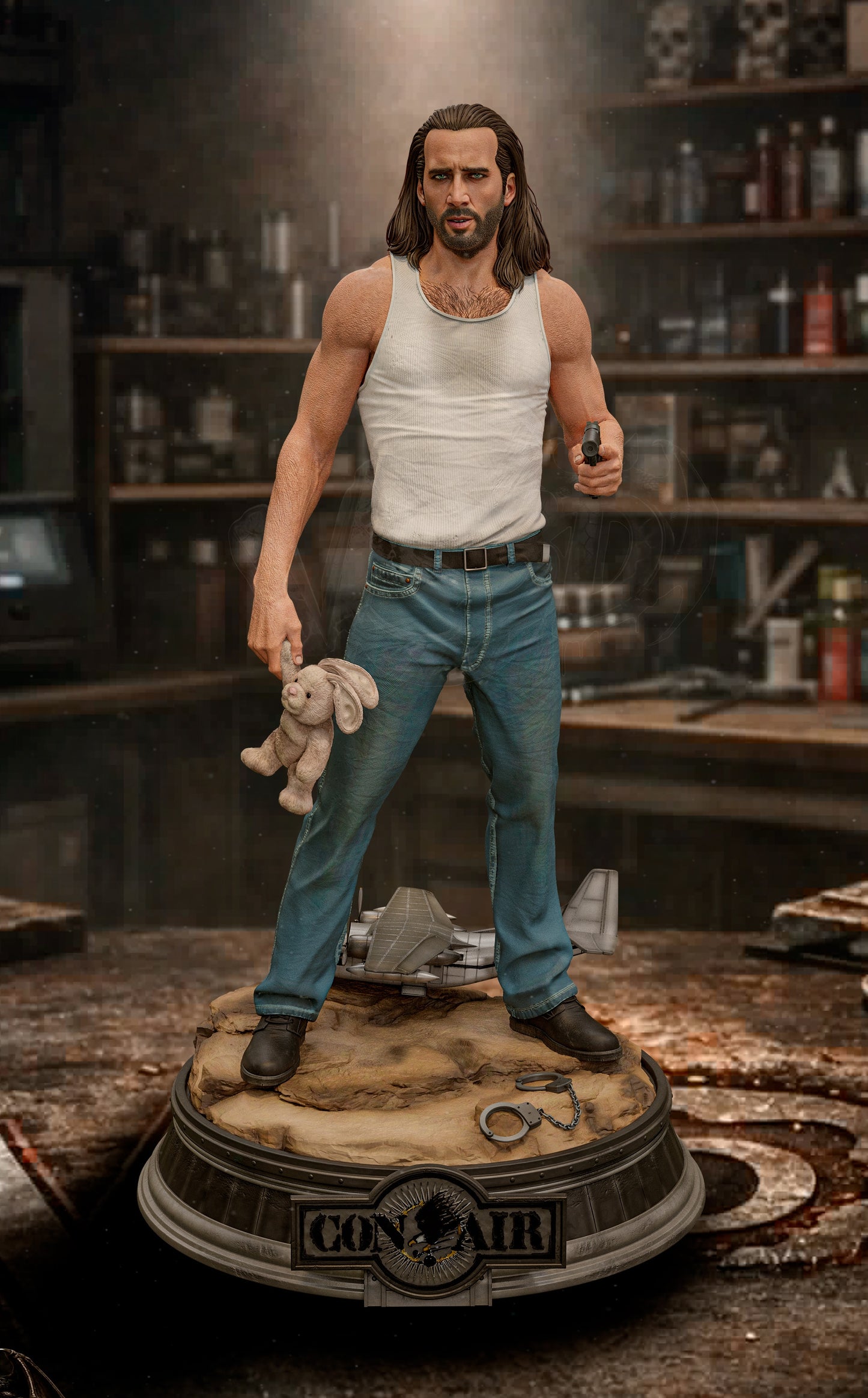 Cameron Poe (Con Air) Sculpture (75mm to 500mm) - Unassembled/Unpainted/3D Print