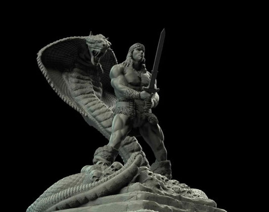 Conan the barbarian Sculpt - by Dungeons and Dragons - Tabletop RPG Miniature - Roleplaying 3D Printed Fantasy Mini