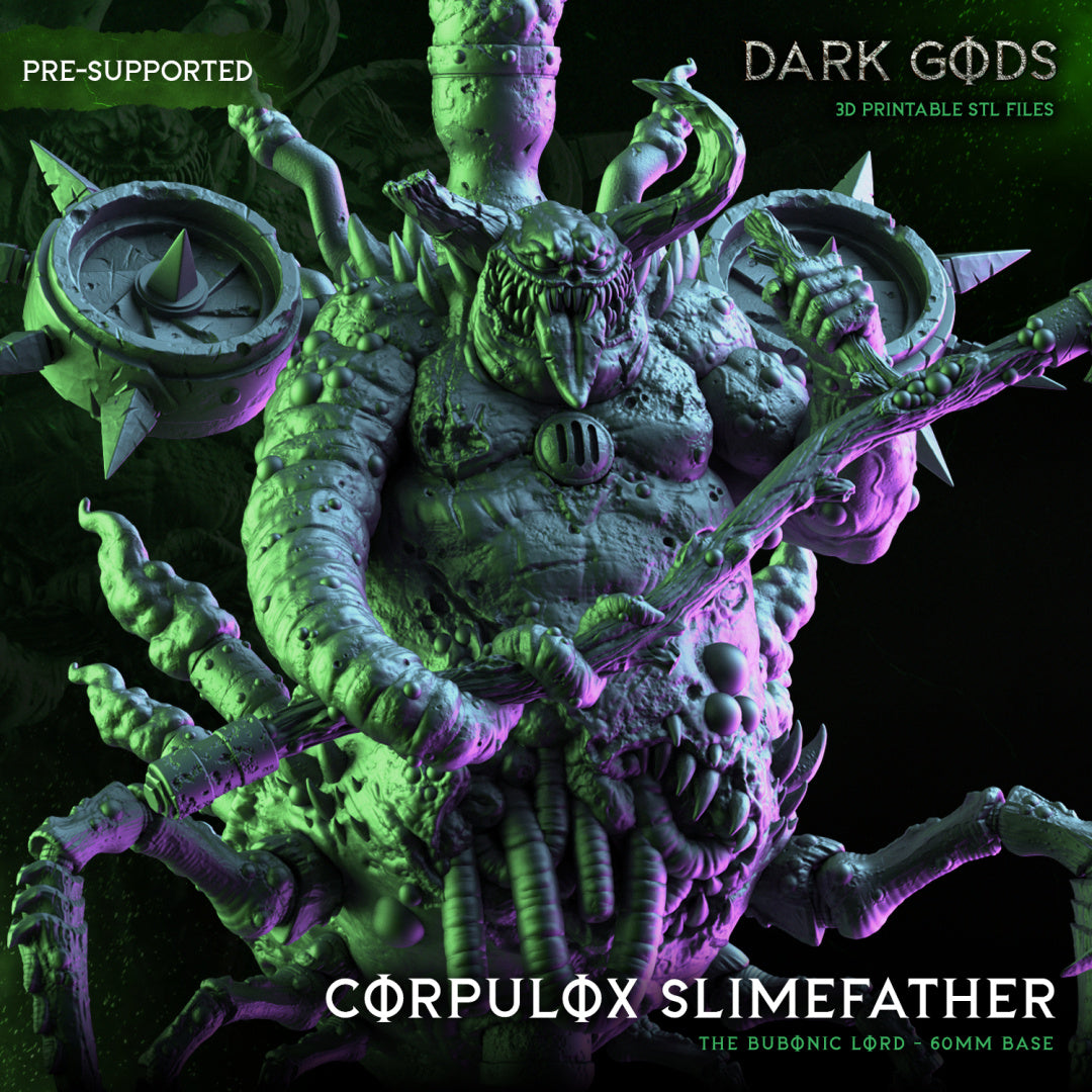 Corpulox Slimefather - The Bubonic Lord - by Dark Gods- Tabletop RPG Miniature - Roleplaying 3D Printed Fantasy Mini