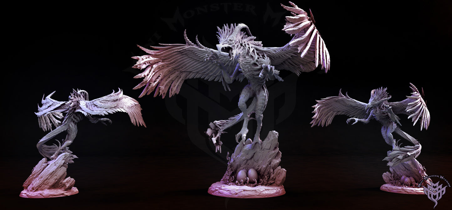 Corrupt Phoenix - Dark Phoenix - by Mini Monster Mayhem- Tabletop RPG Miniature - Roleplaying 3D Printed Fantasy Mini