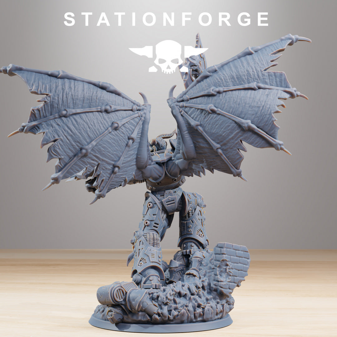 Corrupted Archon - Compatible with Warhammer 40K - by Station Forge - Tabletop RPG Miniature - Roleplaying 3D Printed Fantasy Mini