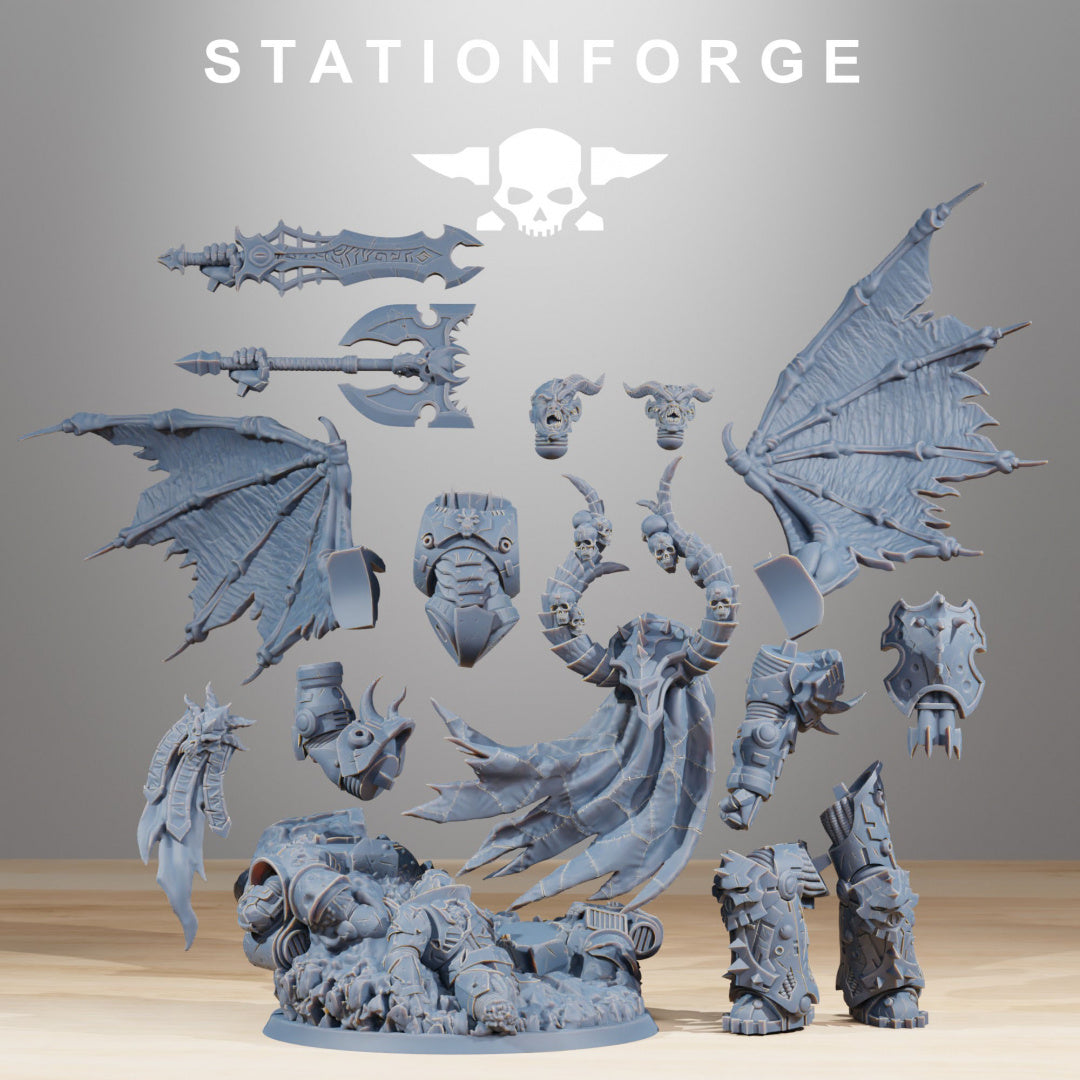 Corrupted Archon - Compatible with Warhammer 40K - by Station Forge - Tabletop RPG Miniature - Roleplaying 3D Printed Fantasy Mini