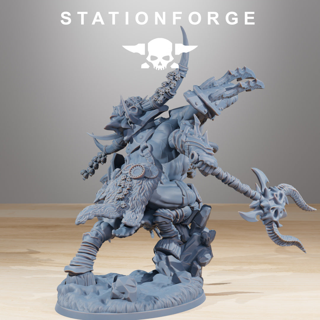 Corrupted Beast leader - Compatible with Warhammer 40K - by Station Forge - Tabletop RPG Miniature - Roleplaying 3D Printed Fantasy Mini