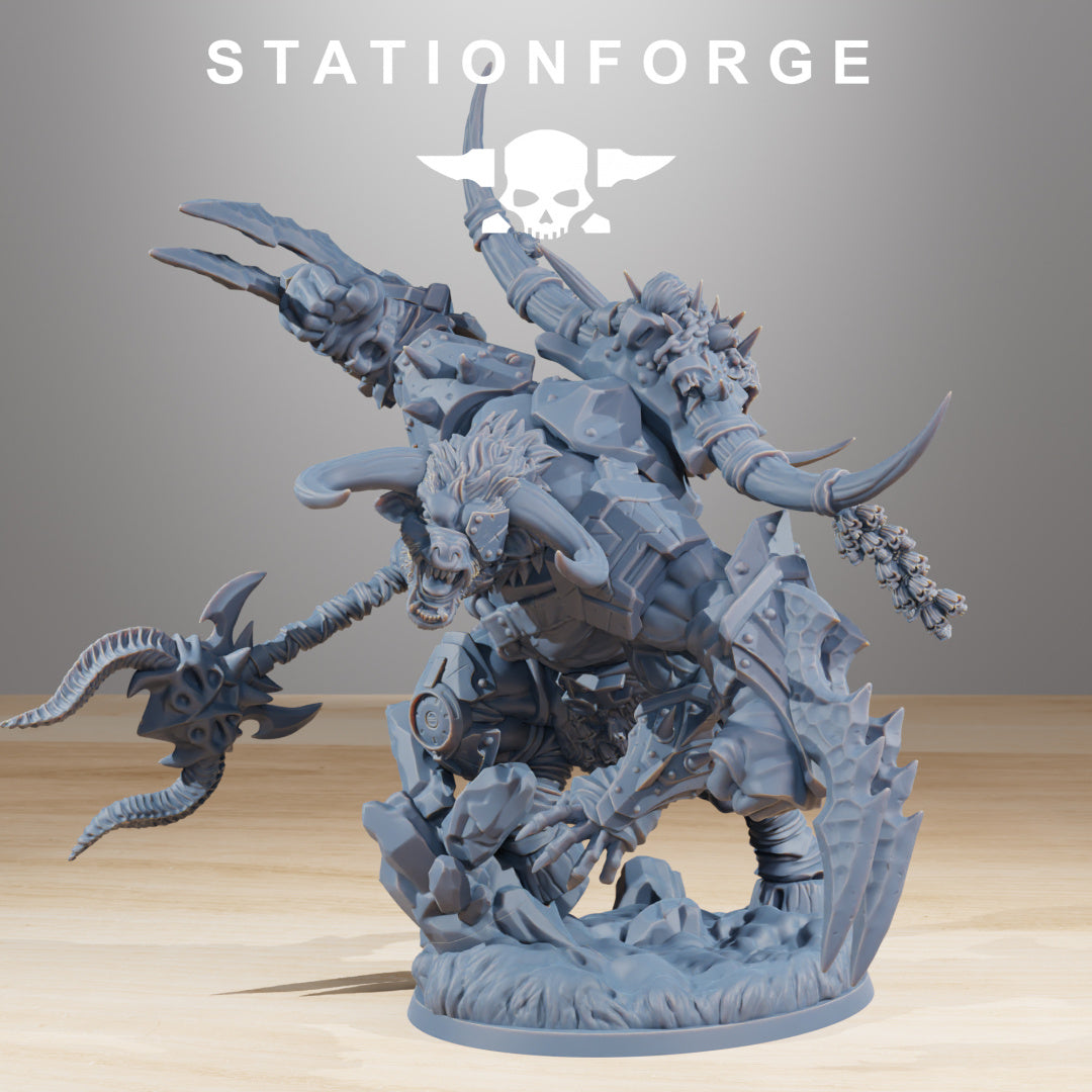 Corrupted Beast leader - Compatible with Warhammer 40K - by Station Forge - Tabletop RPG Miniature - Roleplaying 3D Printed Fantasy Mini