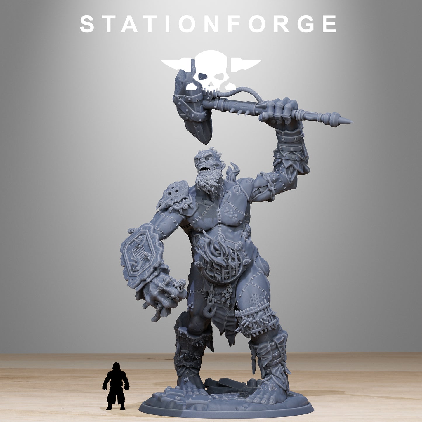 Corrupted Giant - Compatible with Warhammer 40K - by Station Forge - Tabletop RPG Miniature - Roleplaying 3D Printed Fantasy Mini