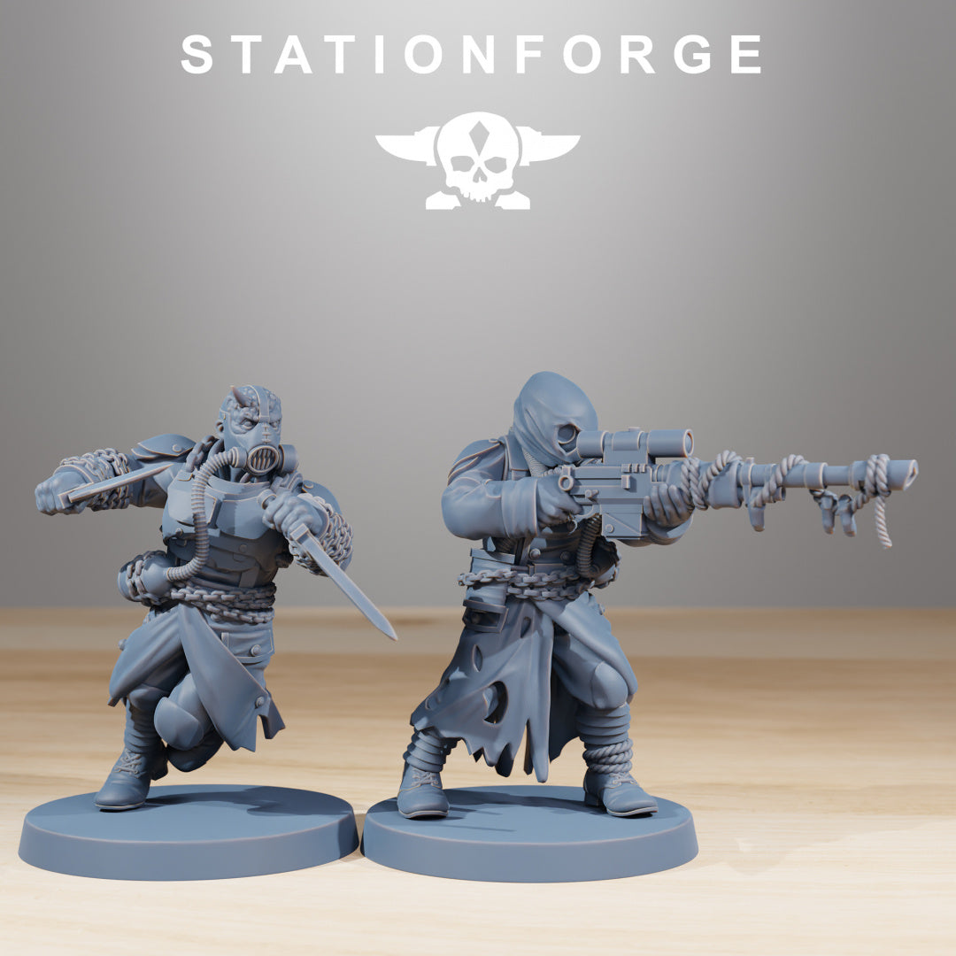 Corrupted Guard - Compatible with Warhammer 40K - by Station Forge - Tabletop RPG Miniature - Roleplaying 3D Printed Fantasy Mini