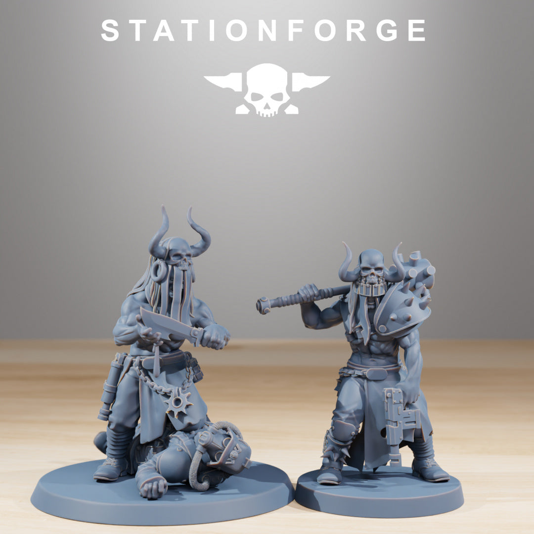 Corrupted Guard Sectarians - Compatible with Warhammer 40K - by Station Forge - Tabletop RPG Miniature - Roleplaying 3D Printed Fantasy Mini