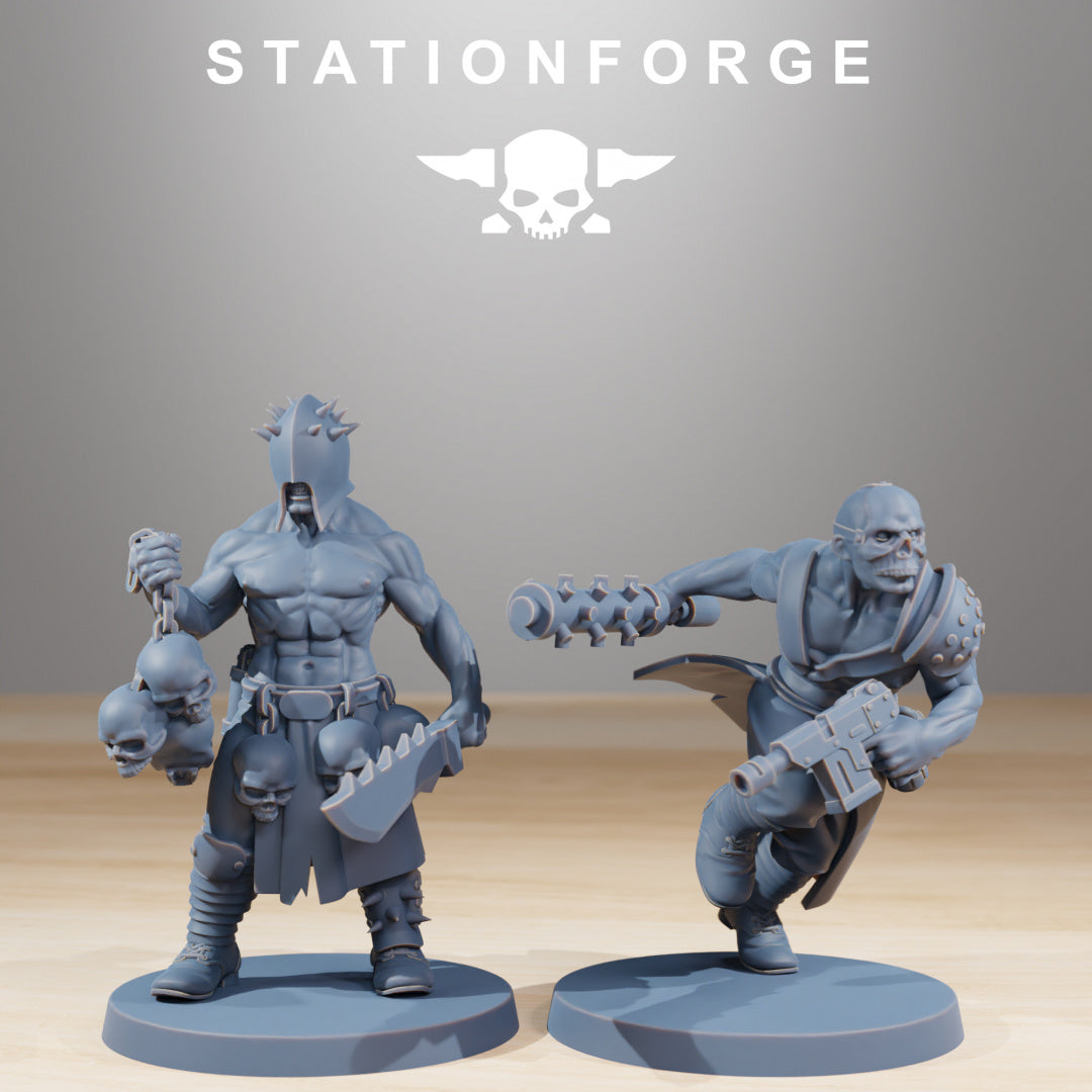 Corrupted Guard Sectarians - Compatible with Warhammer 40K - by Station Forge - Tabletop RPG Miniature - Roleplaying 3D Printed Fantasy Mini