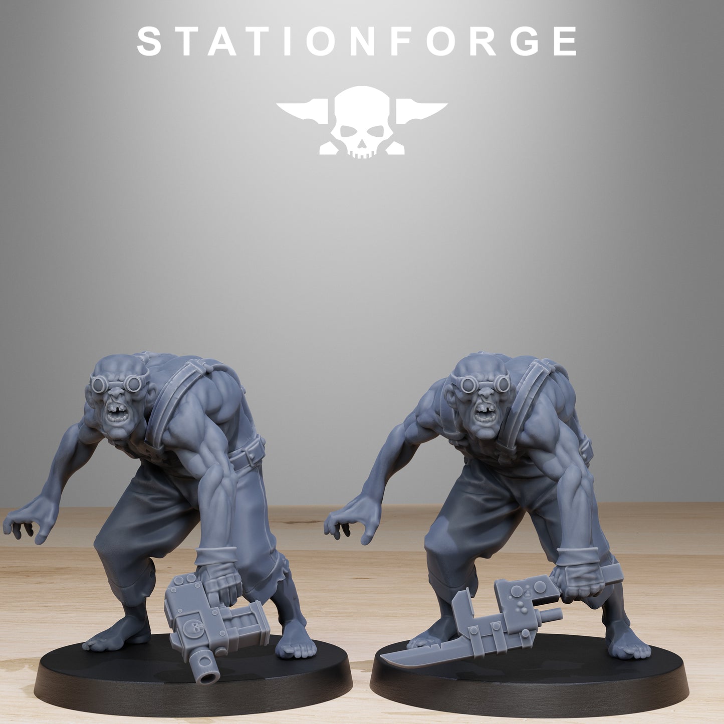 Corrupted Guard Wretched - Compatible with Warhammer 40K - by Station Forge - Tabletop RPG Miniature - Roleplaying 3D Printed Fantasy Mini