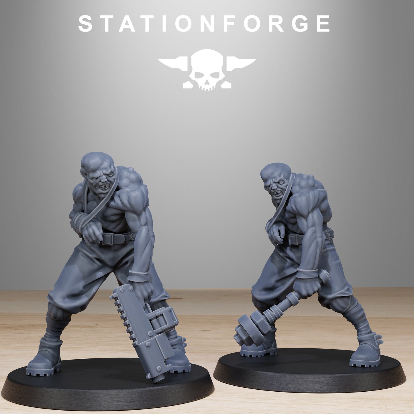 Corrupted Guard Wretched - Compatible with Warhammer 40K - by Station Forge - Tabletop RPG Miniature - Roleplaying 3D Printed Fantasy Mini