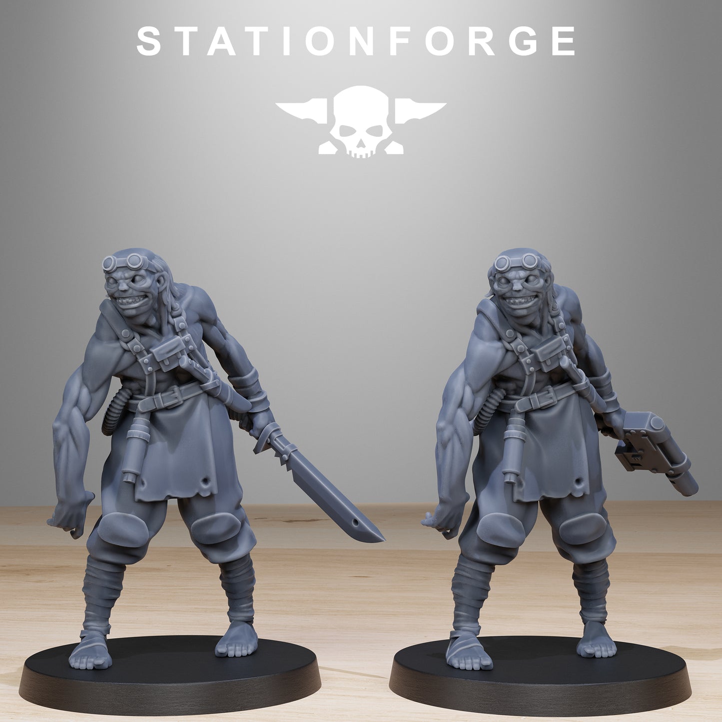 Corrupted Guard Wretched - Compatible with Warhammer 40K - by Station Forge - Tabletop RPG Miniature - Roleplaying 3D Printed Fantasy Mini