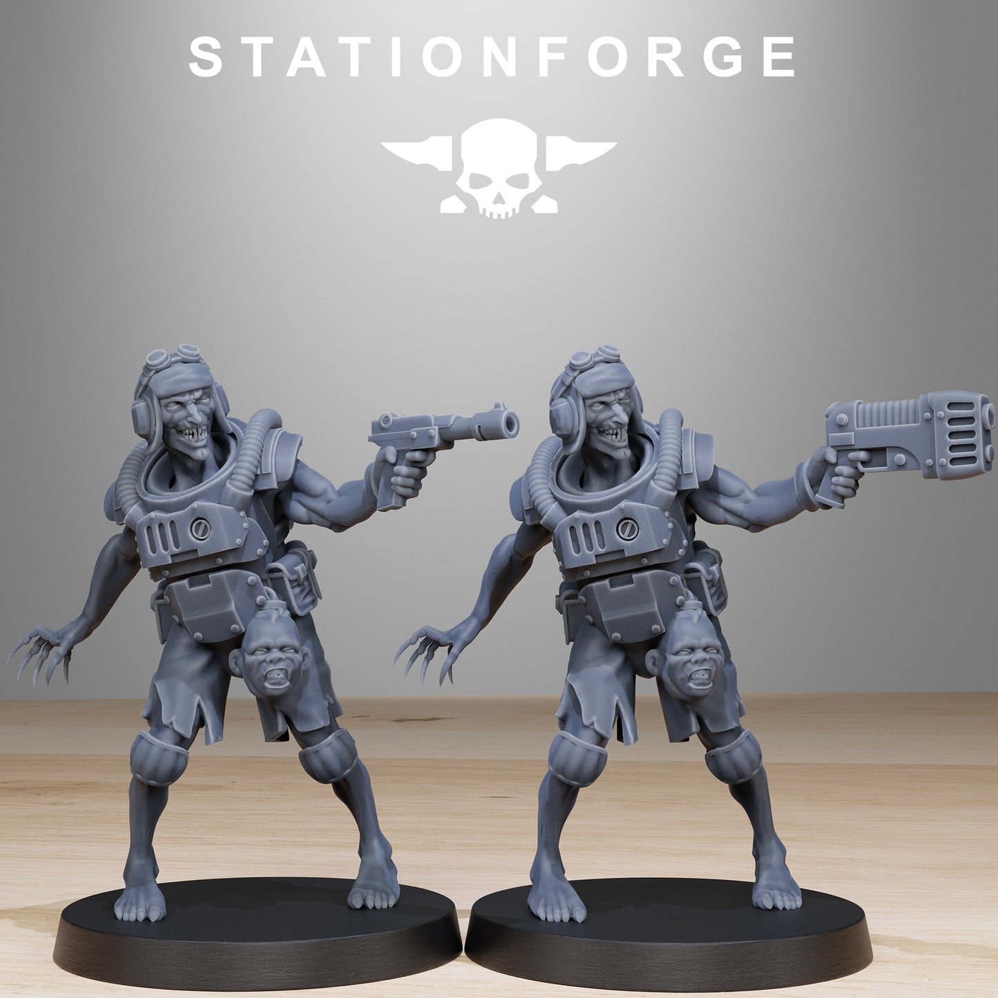 Corrupted Guard Wretched - Compatible with Warhammer 40K - by Station Forge - Tabletop RPG Miniature - Roleplaying 3D Printed Fantasy Mini