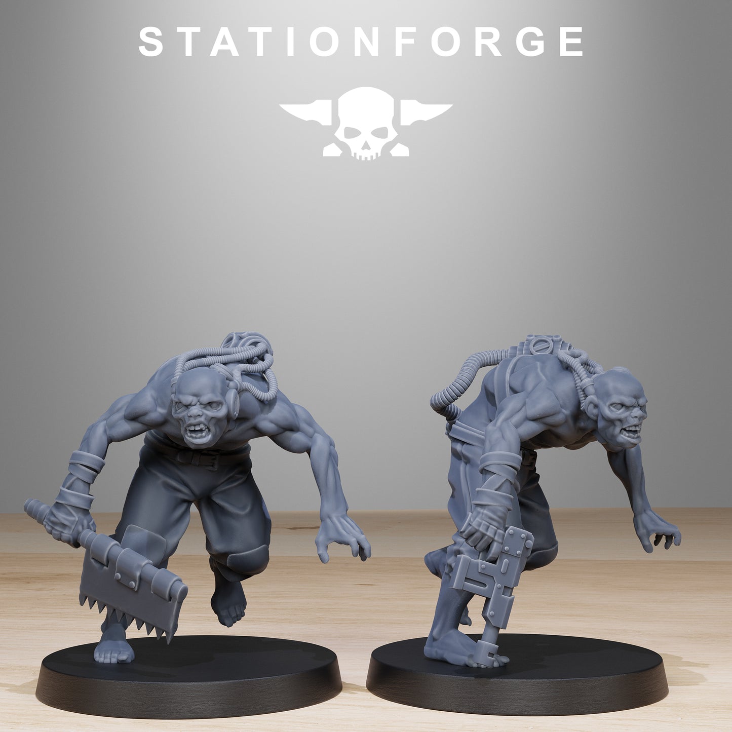 Corrupted Guard Wretched - Compatible with Warhammer 40K - by Station Forge - Tabletop RPG Miniature - Roleplaying 3D Printed Fantasy Mini