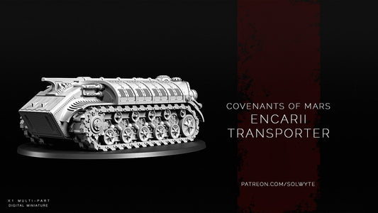 Covenants of Mars - Encarii Assault Transport - Compatible with Warhammer 40K - by Solwyte - Tabletop RPG Miniature - Roleplaying 3D Printed Fantasy Mini