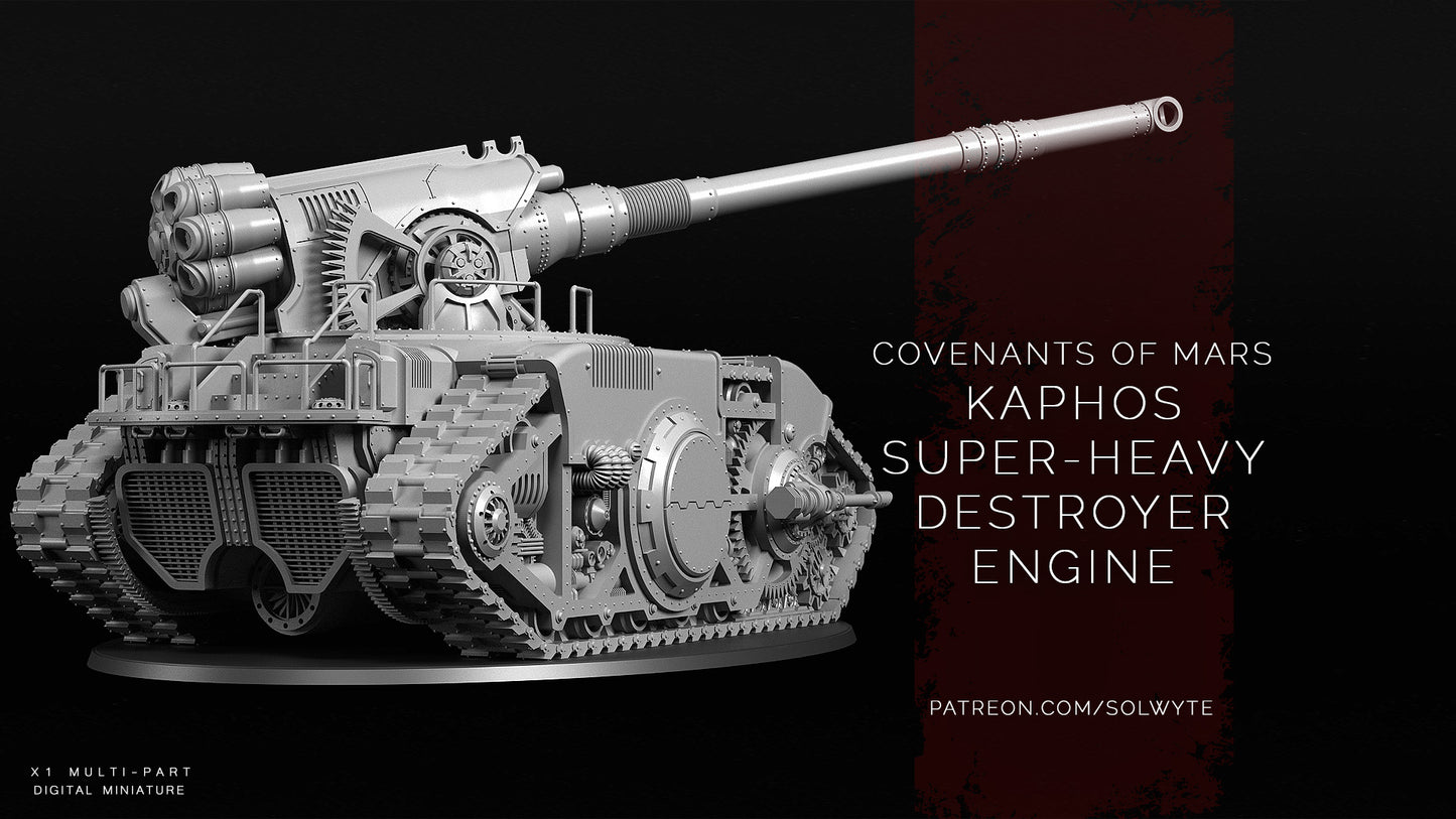 Covenants of Mars - Kaphos Super Heavy Destroyer Engine - Compatible with Warhmmer 40K - by Solwyte - Tabletop RPG Miniature - Roleplaying 3D Printed Fantasy Mini