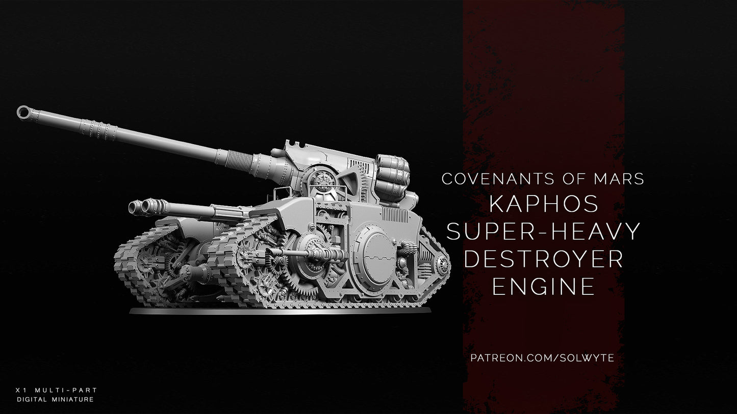 Covenants of Mars - Kaphos Super Heavy Destroyer Engine - Compatible with Warhmmer 40K - by Solwyte - Tabletop RPG Miniature - Roleplaying 3D Printed Fantasy Mini