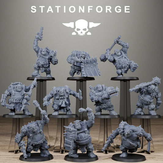 Orkaz Belly Bustas Infantry (x10) - TTRPG - Wargaming - Grimdark