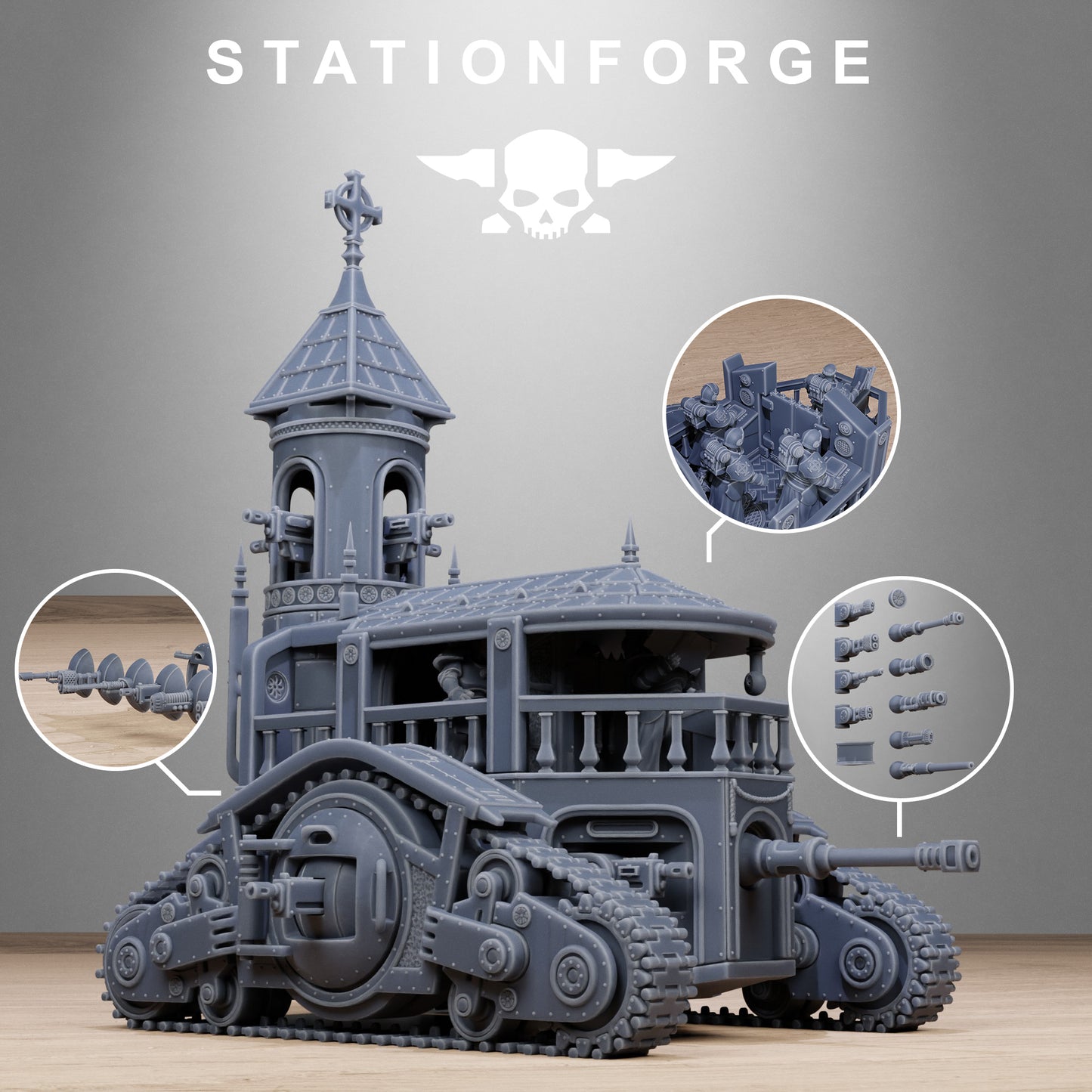 Vodalites Heavy Tank - by Station Forge - TTRPG - Wargaming - Grimdark