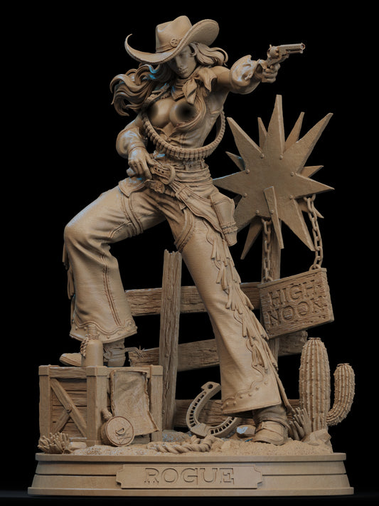 Cowgirl Rogue NSFW Sculpture(75mm to 500mm) - Unassembled/Unpainted/3D Print