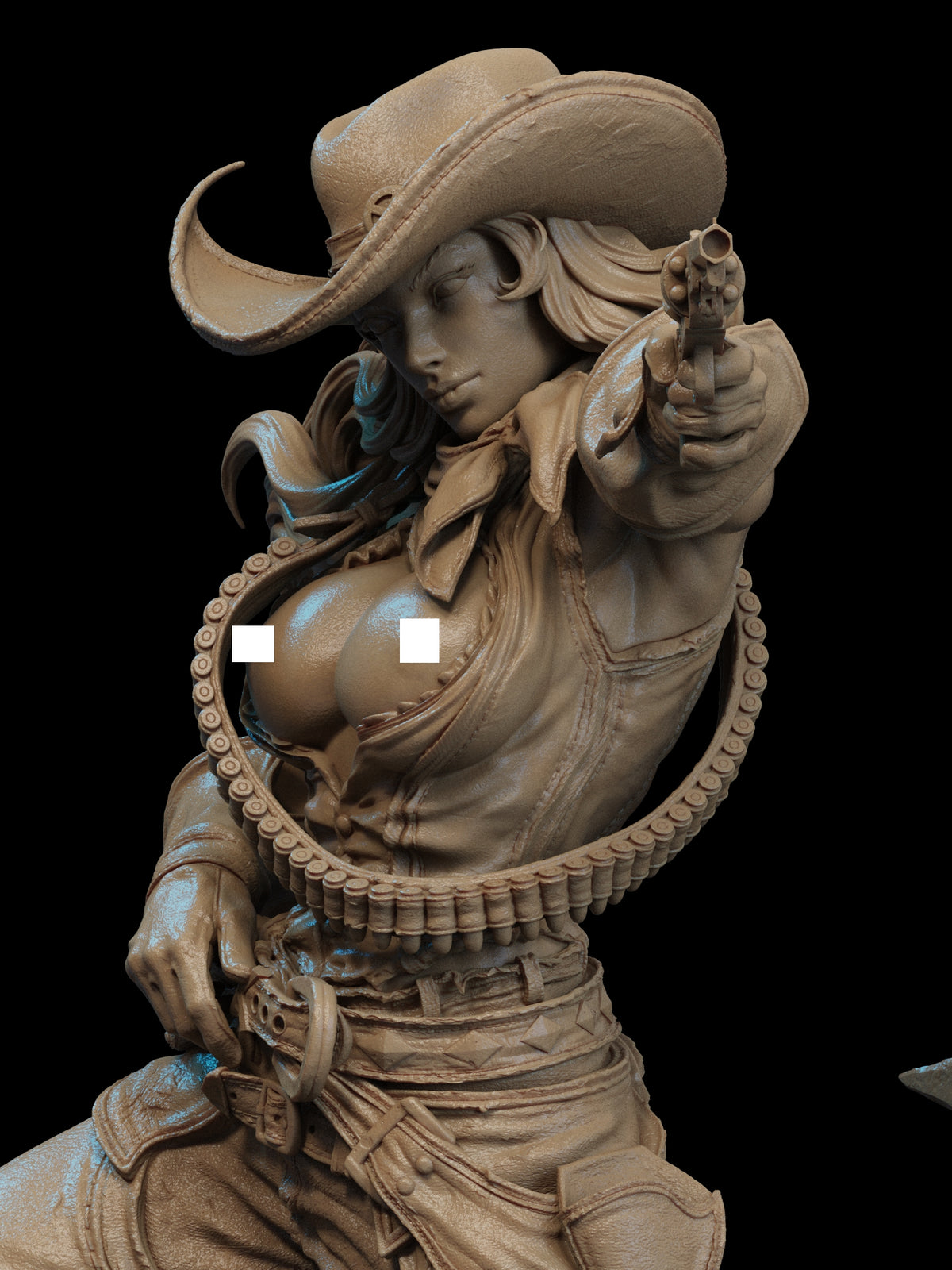 Cowgirl Rogue NSFW Sculpture(75mm to 500mm) - Unassembled/Unpainted/3D Print