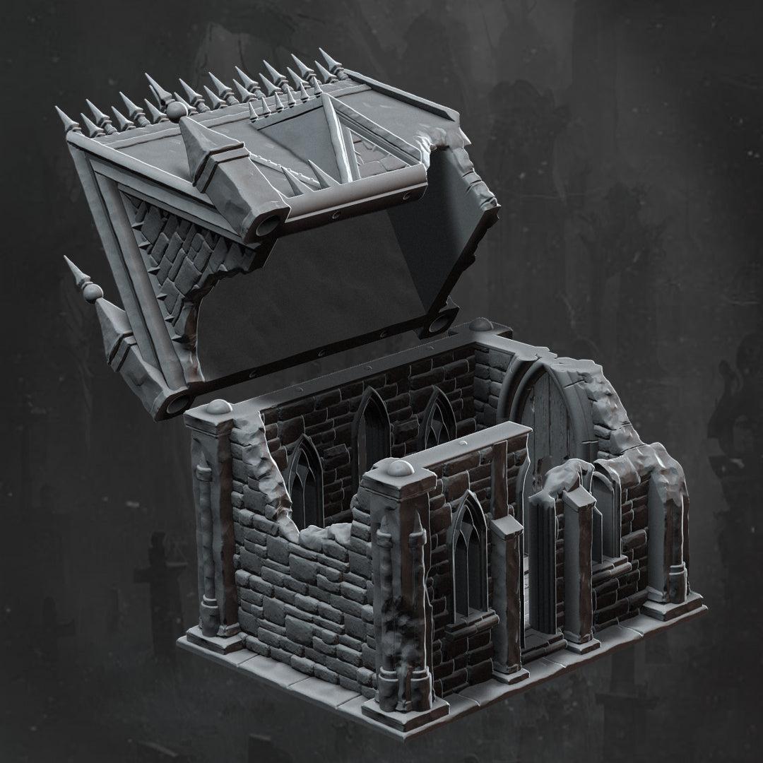 Crypt Ruins - Scatter Terrain - Dungeons and Dragons - Lord of the Rings - RPG Miniatures - by Monolith Arts - Tabletop RPG Miniature - Roleplaying 3D Printed Fantasy Mini