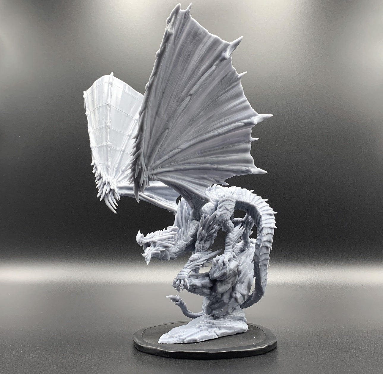 Crystal Dragon V2 - by Mini Monster Mayhem- Tabletop RPG Miniature - Roleplaying 3D Printed Fantasy Mini