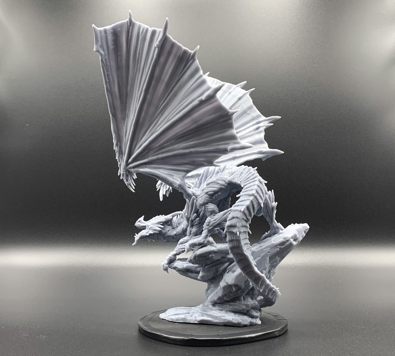 Crystal Dragon V2 - by Mini Monster Mayhem- Tabletop RPG Miniature - Roleplaying 3D Printed Fantasy Mini