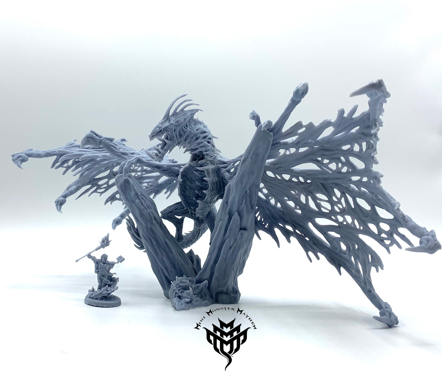 Cursed Dragon - Dracolich - by Mini Monster Mayhem- Tabletop RPG Miniature - Roleplaying 3D Printed Fantasy Mini