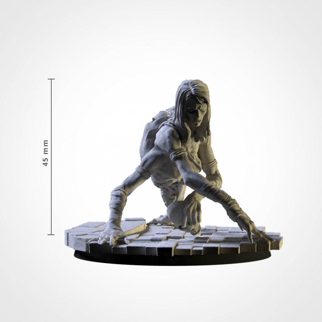 Cursed Ghoul - Undead- by Txarli Factory - Tabletop RPG Miniature - Roleplaying 3D Printed Fantasy Mini