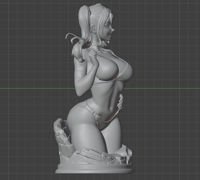 Harley Quinn pin-up Bust (75mm to 500mm) - Unassembled/Unpainted/3D Print