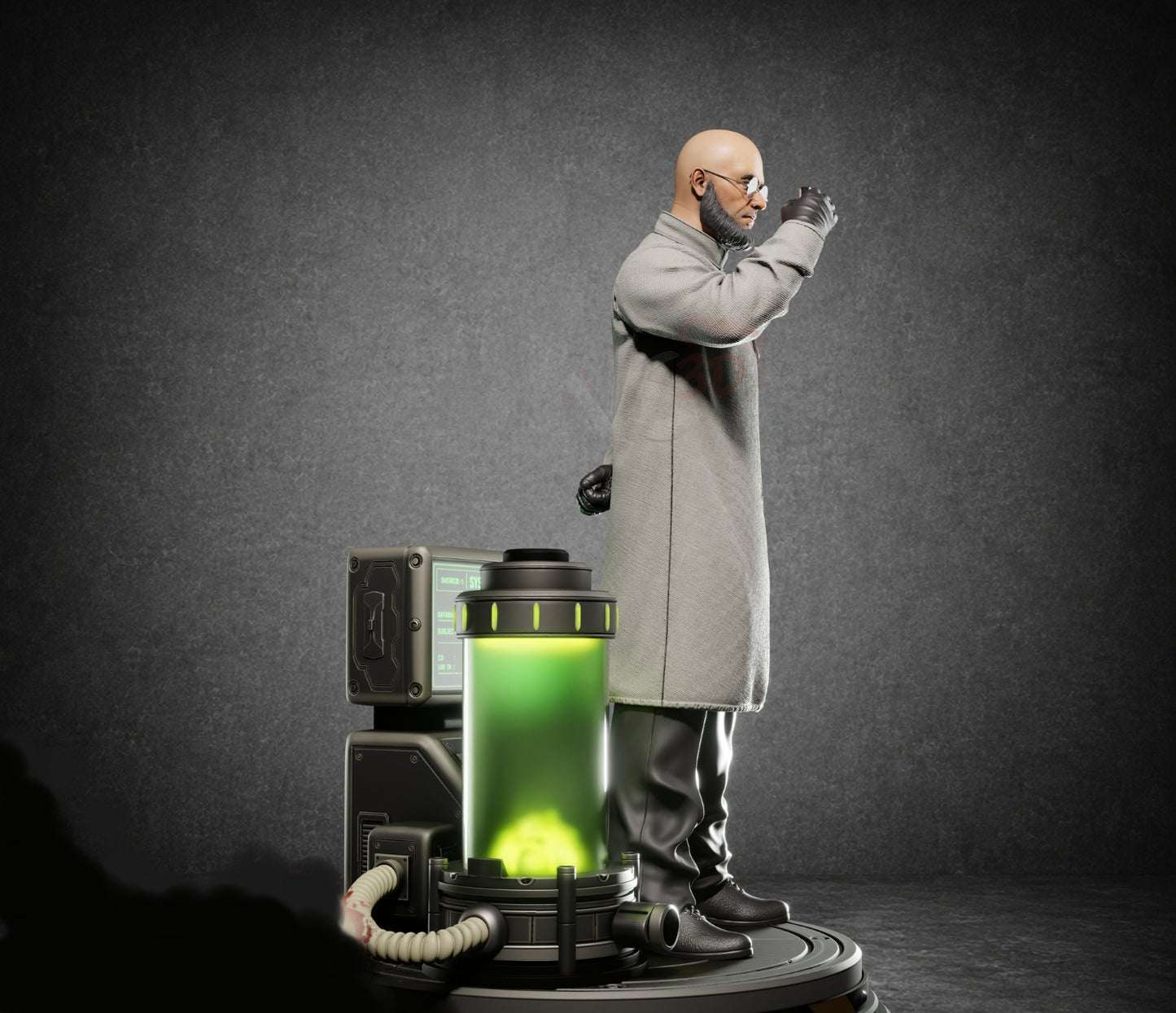 Hugo Strange Sculpture (75mm to 500mm) - Unassembled/Unpainted/3D Print