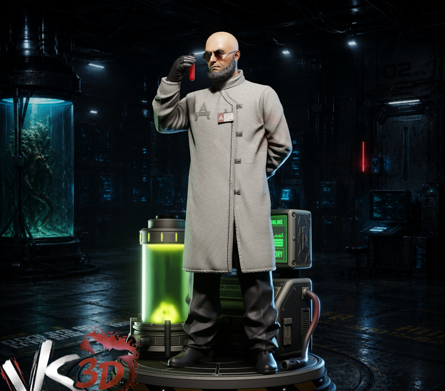 Hugo Strange Sculpture (75mm to 500mm) - Unassembled/Unpainted/3D Print