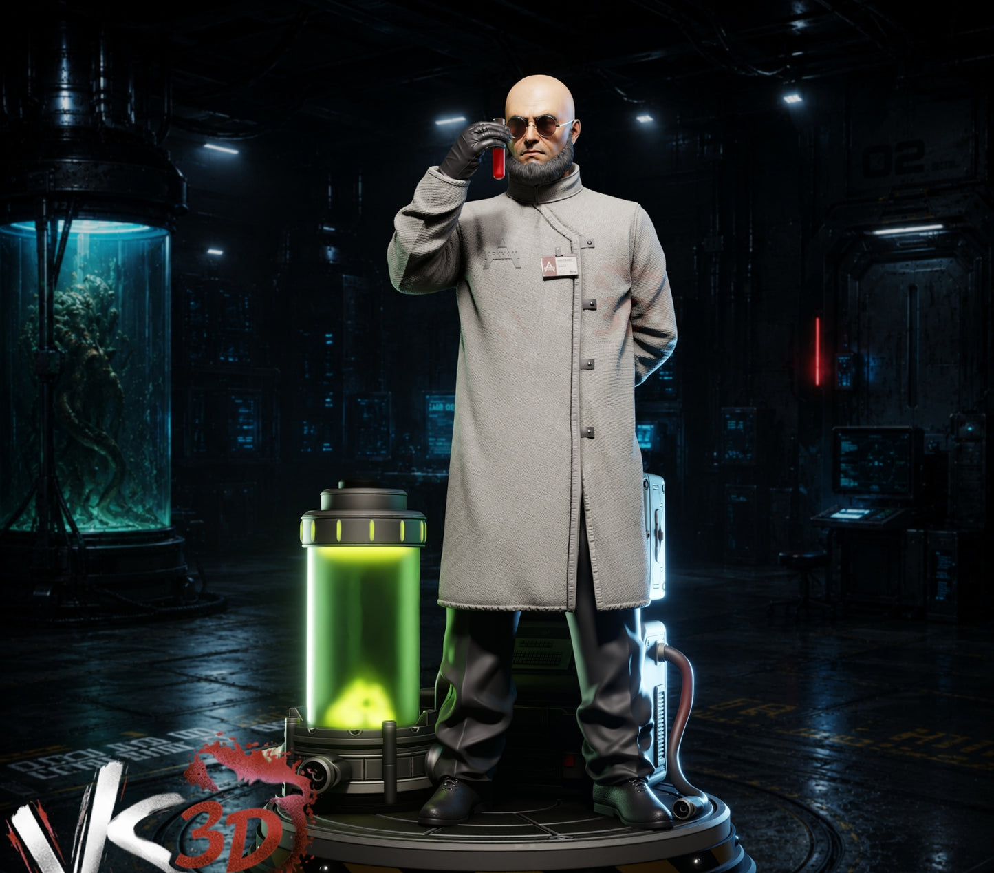 Hugo Strange Sculpture (75mm to 500mm) - Unassembled/Unpainted/3D Print