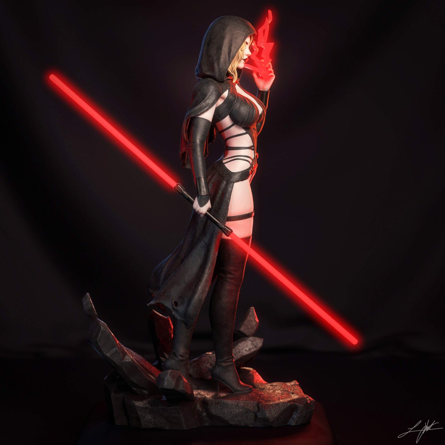 Darth Zannah Sculpture (75mm to 500mm) - Unassembled/Unpainted/3D Print