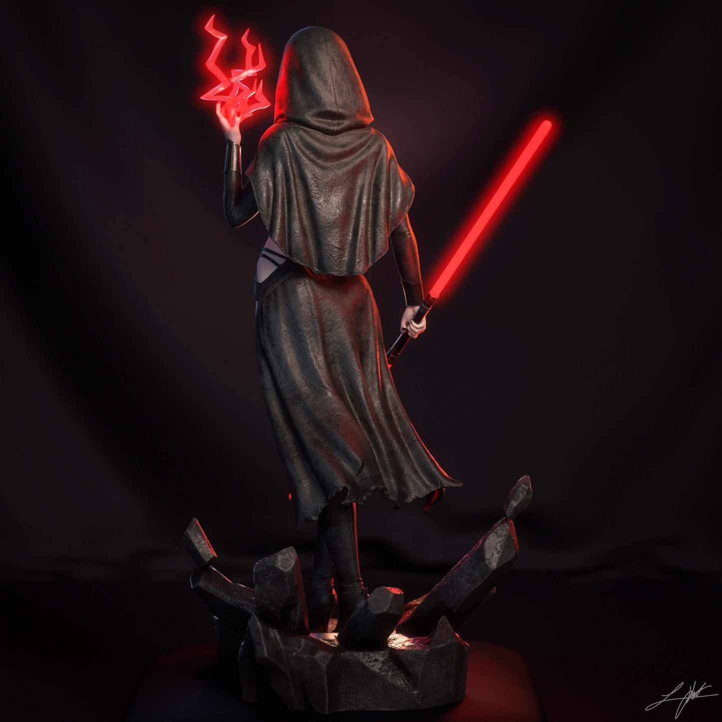 Darth Zannah Sculpture (75mm to 500mm) - Unassembled/Unpainted/3D Print