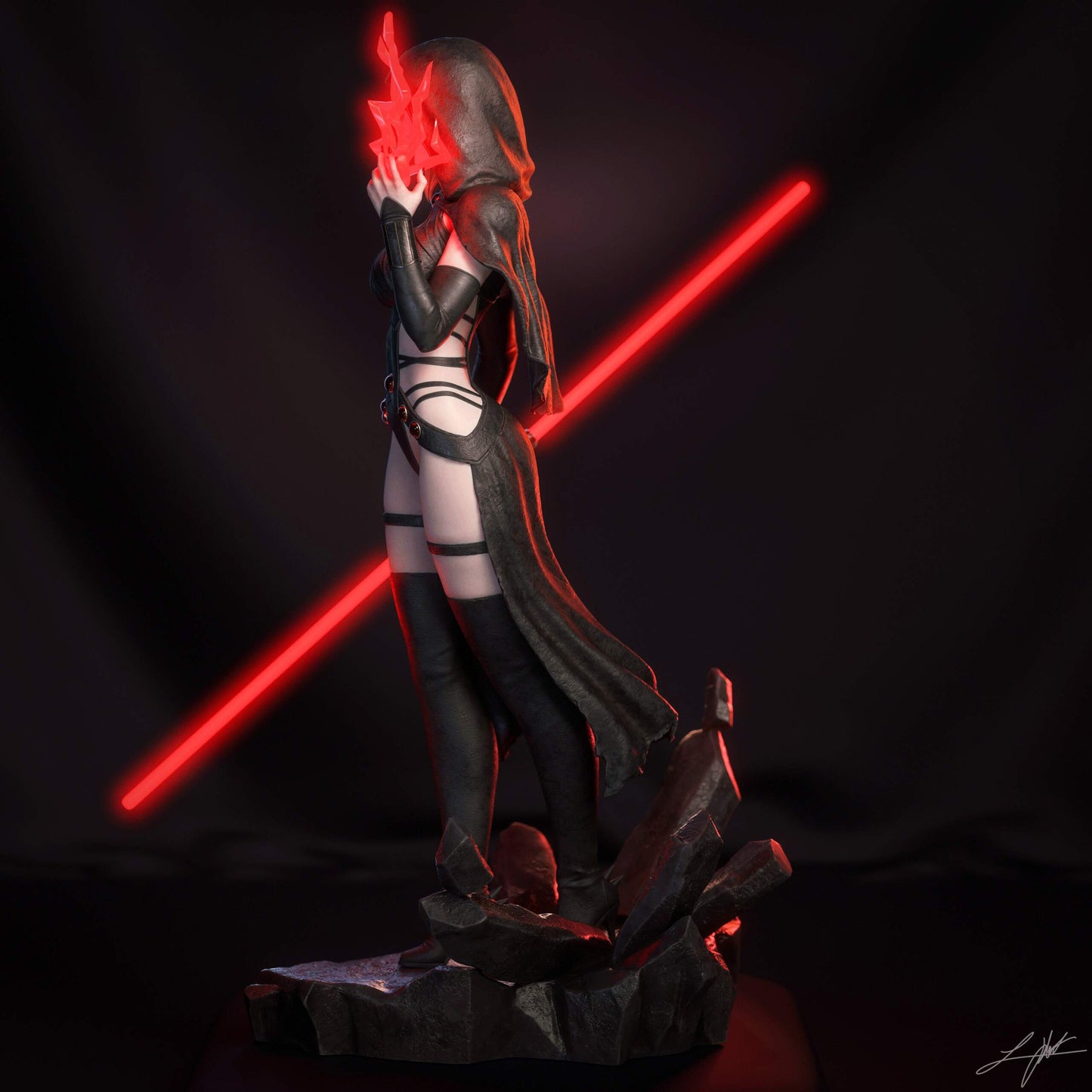 Darth Zannah Sculpture (75mm to 500mm) - Unassembled/Unpainted/3D Print
