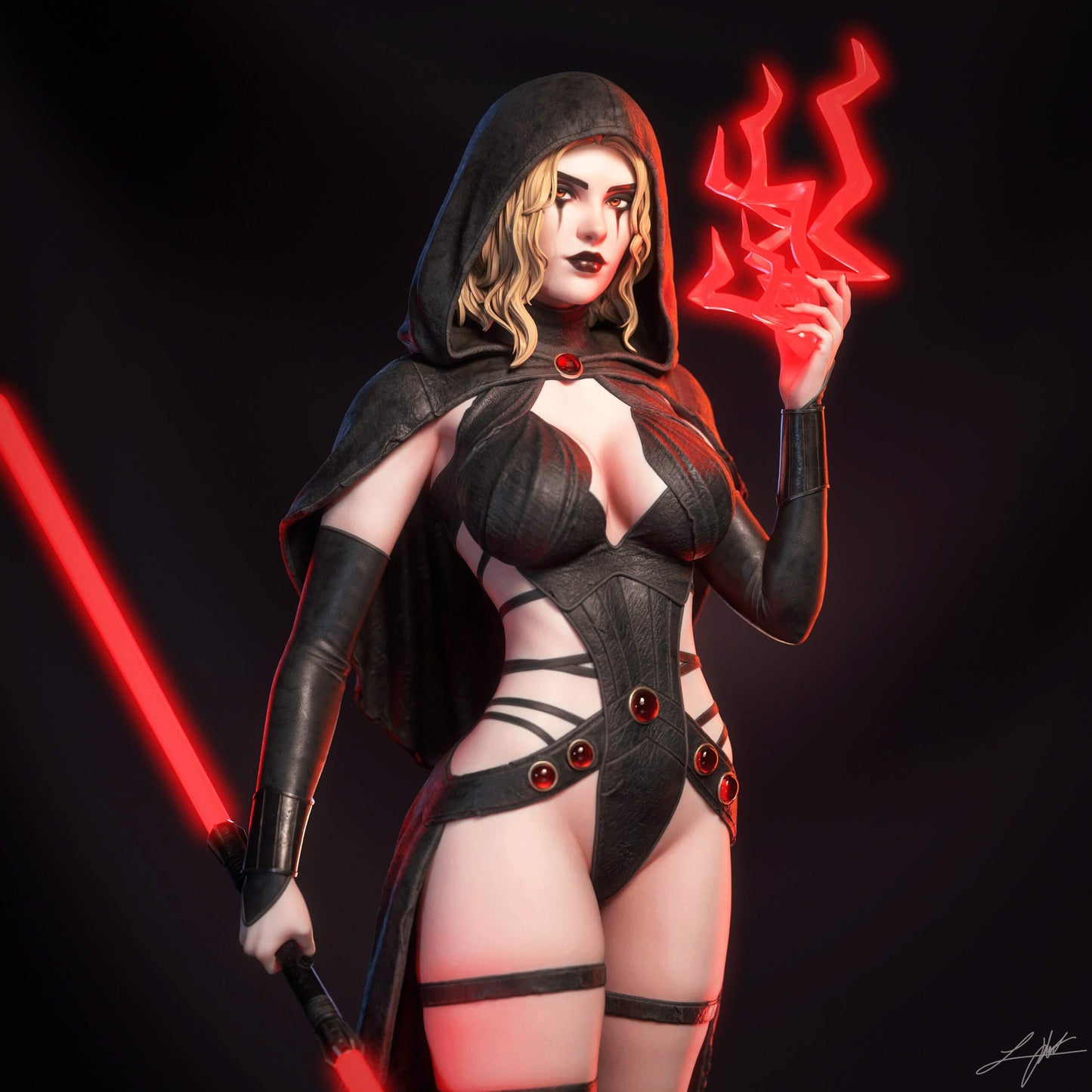 Darth Zannah Sculpture (75mm to 500mm) - Unassembled/Unpainted/3D Print