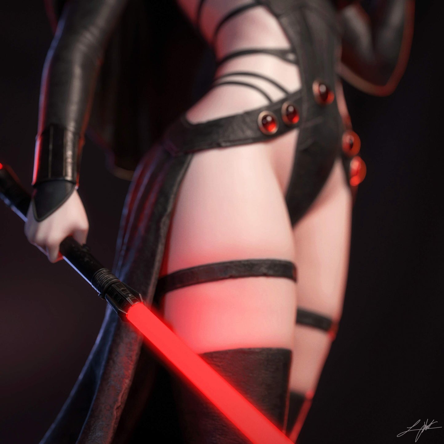 Darth Zannah Sculpture (75mm to 500mm) - Unassembled/Unpainted/3D Print
