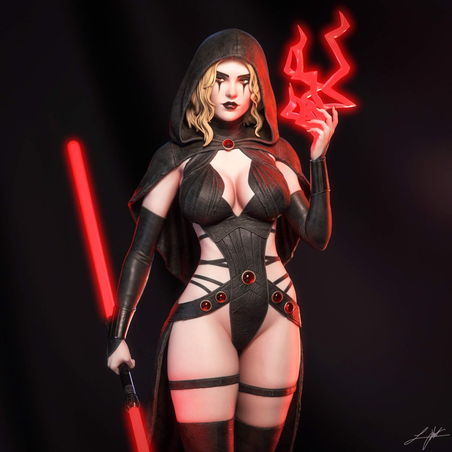 Darth Zannah Sculpture (75mm to 500mm) - Unassembled/Unpainted/3D Print