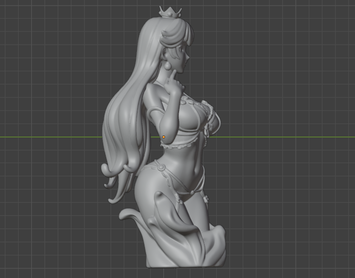 Princess Peach Bust (75mm to 500mm) - Unassembled/Unpainted/3D Print