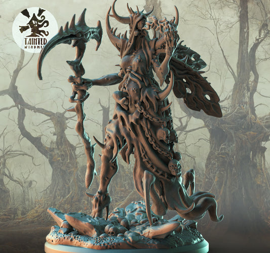 Daemon Decay Princess - Dungeons and Dragon - by Tainted Windmill - Tabletop RPG Miniature - Roleplaying 3D Printed Fantasy Mini