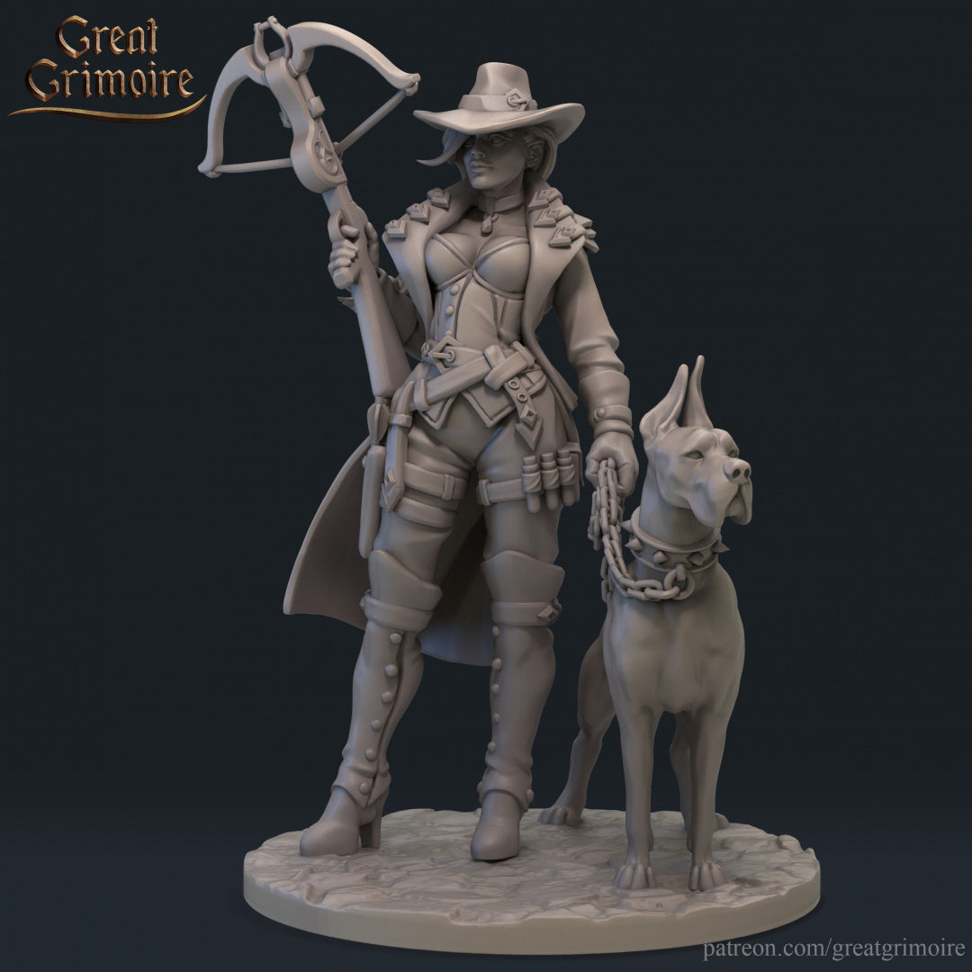 Vampire Hunter - Dana - Dungeons and Dragons - by Great Grimiore- Tabletop RPG Miniature - Roleplaying 3D Printed Fantasy Mini