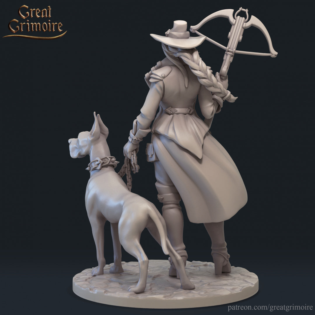 Vampire Hunter - Dana - Dungeons and Dragons - by Great Grimiore- Tabletop RPG Miniature - Roleplaying 3D Printed Fantasy Mini