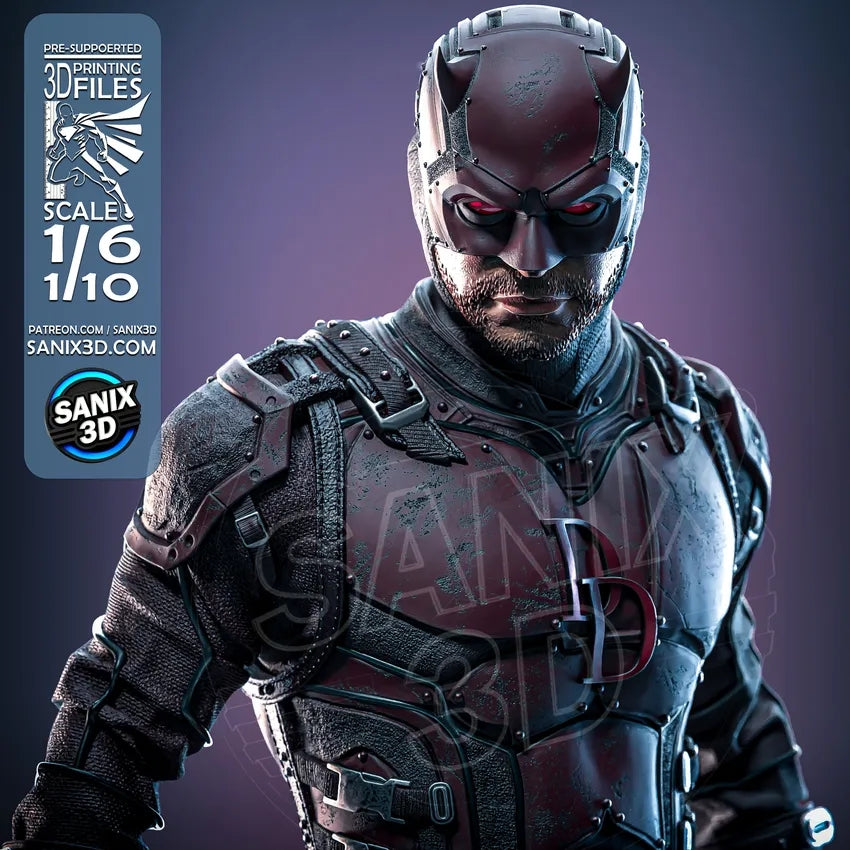 Daredevil Sculpture (75mm to 500mm) - Unassembled/Unpainted/3D Print
