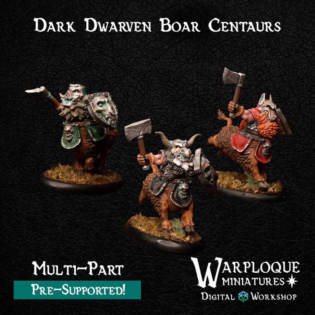 Dark Dwarf Army Mega Bundle - by Warp Minis- Tabletop RPG Miniature - Roleplaying 3D Printed Fantasy Mini