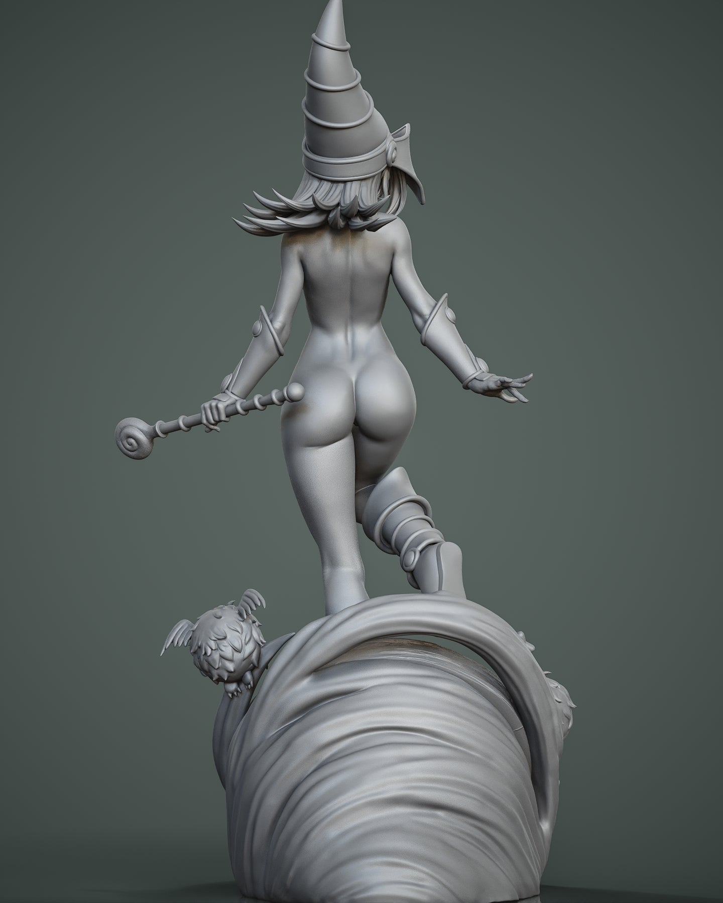 Dark Magician Girl NSFW Sculpture (75mm to 500mm) - Unassembled/Unpainted/3D Print