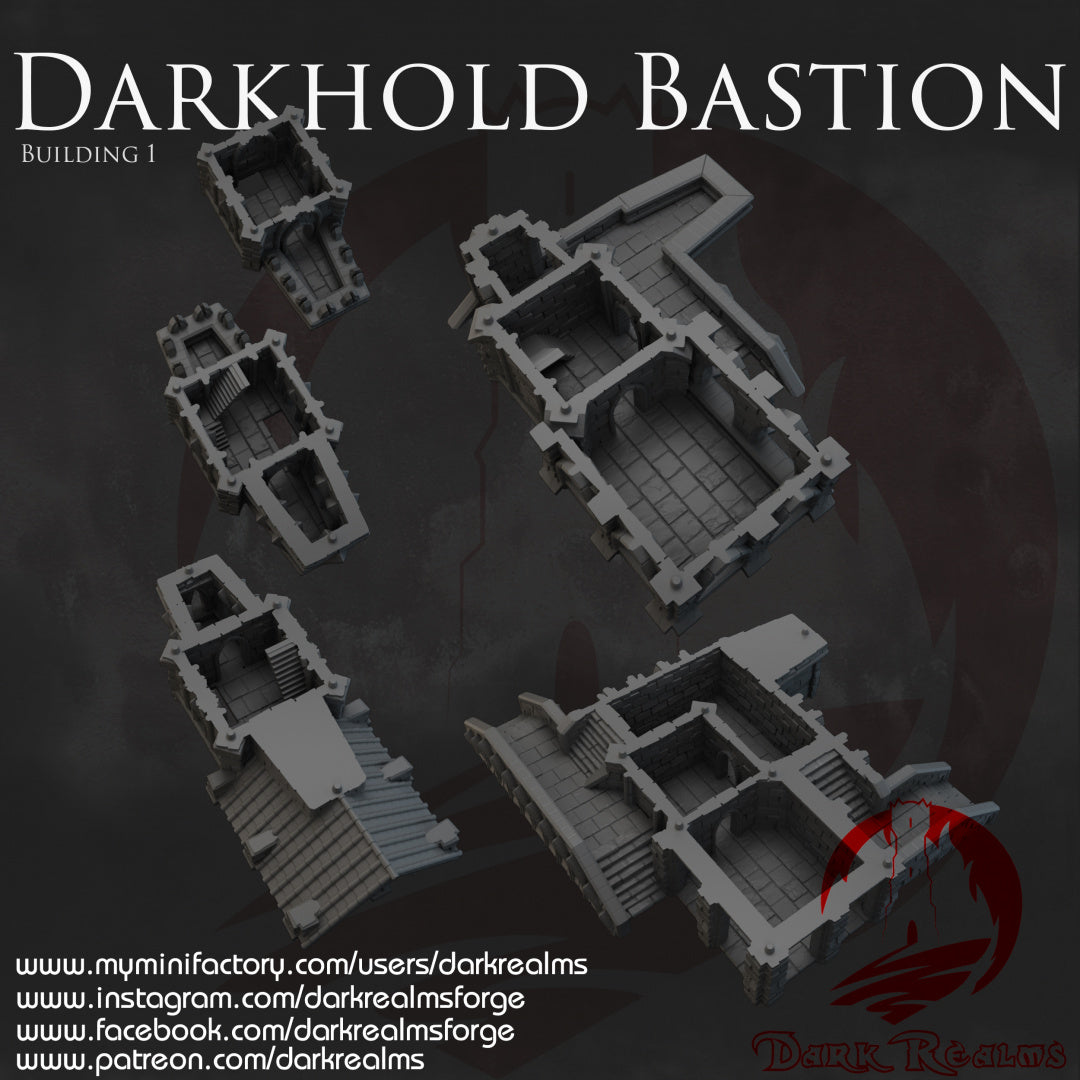 Darkhold Bastion Large - Terrain - Dungeons and Dragons - Lord of the Rings - by Dark Realms - Tabletop RPG Miniature - Roleplaying 3D Printed Fantasy Mini