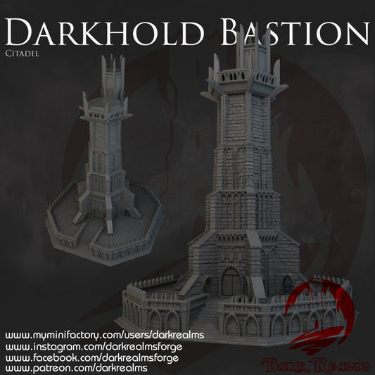 Darkhold Bastion - Citadel - Dungeons and Dragons - Lord of the Rings - by Dark Realms - Tabletop RPG Miniature - Roleplaying 3D Printed Fantasy Mini