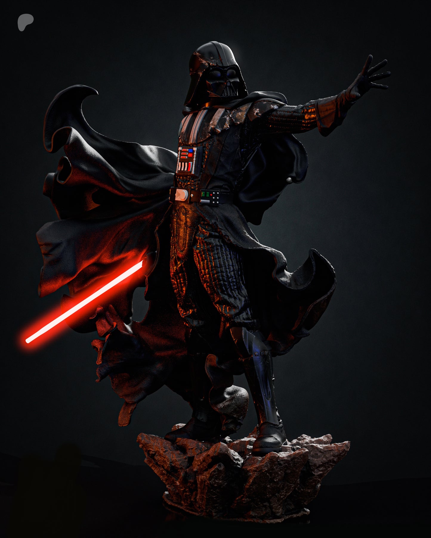 Darth Vader Sculpture (75mm to 500mm) - Unassembled/Unpainted/3D Print